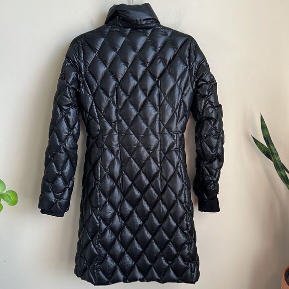 DVF Black Long Feather Blend Puffer Coat XS - Picture 5 of 10